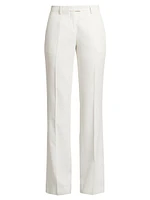 Pleated Straight-Leg Trousers