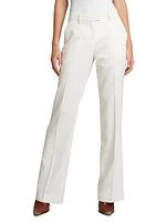 Pleated Straight-Leg Trousers