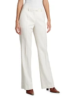 Pleated Straight-Leg Trousers