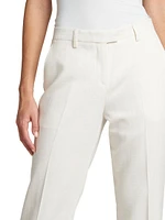 Pleated Straight-Leg Trousers