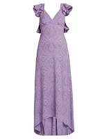 Paisley Flounce Maxi Dress