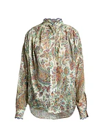 Summer Solstice Paisley Cotton Blouse