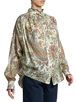 Summer Solstice Paisley Cotton Blouse