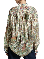 Summer Solstice Paisley Cotton Blouse