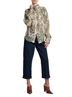 Summer Solstice Paisley Cotton Blouse