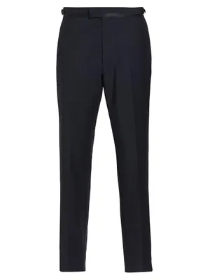 Poker Wool-Blend Slim-Fit Pants