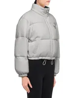 Boxy Wool And Cashmere Knit Puffer Jacket