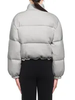 Boxy Wool And Cashmere Knit Puffer Jacket