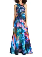 Stacy Printed Halterneck Gown