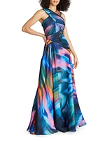 Stacy Printed Halterneck Gown