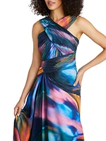 Stacy Printed Halterneck Gown