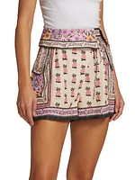 Shopie Aguja Floral High-Rise Shorts