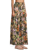 Jenna Vitreo Cotton Floral Maxi Skirt