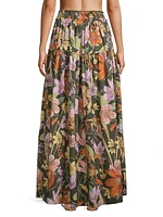 Jenna Vitreo Cotton Floral Maxi Skirt