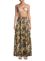 Jenna Vitreo Cotton Floral Maxi Skirt