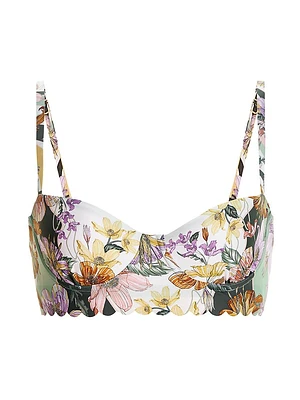 Lauren Vitreo Floral Underwire Bikini Top