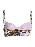 Lauren Vitreo Floral Underwire Bikini Top