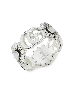 Sterling Silver & Mother-Of-Pearl GG Marmont Ring