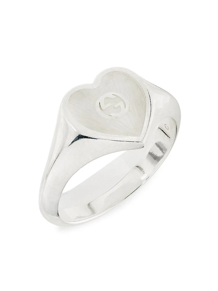 Sterling Silver GG Signet Ring