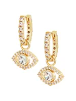 The Copacabana Eye Spy 18K-Gold-Plated & Cubic Zirconia Evil Eye Drop Earrings