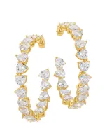Celeste Starre x Beau Dunn Rodeo Drive 18K-Gold-Plated & Cubic Zirconia Hoop Earrings