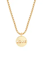 Heaven & Earth Love Conquers All 18K-Gold-Plated Pendant Necklace