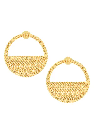 The Copacabana Brooklyn 18K-Gold-Plated Semicircle Drop Earrings
