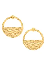 The Copacabana Brooklyn 18K-Gold-Plated Semicircle Drop Earrings