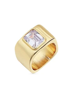Wanderlust Cape Town 18K-Gold-Plated & Cubic Zirconia Ring