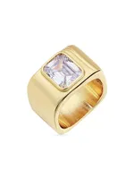 Wanderlust Cape Town 18K-Gold-Plated & Cubic Zirconia Ring