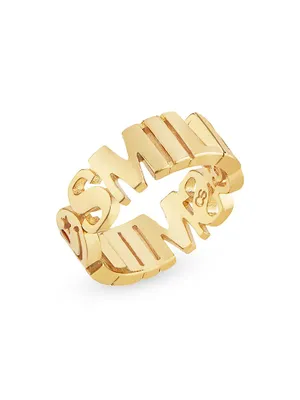 Heaven And Earth Eternal Happiness 18K Gold-Plated Ring