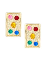 Manifest Your Dreams Crawford 18K Gold-Plated & Glass Earrings