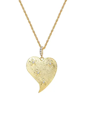 Endless Summer Twinkle 18K Gold-Plated & Cubic Zirconia Heart Necklace