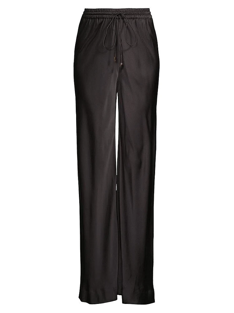 Nonchalance Wide-Leg Silk Pants