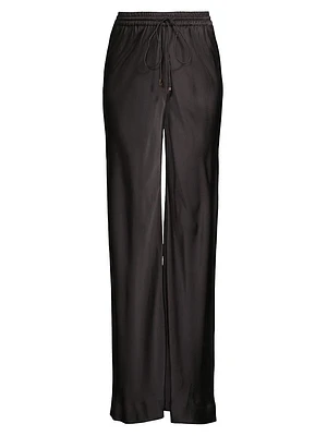 Nonchalance Wide-Leg Silk Pants