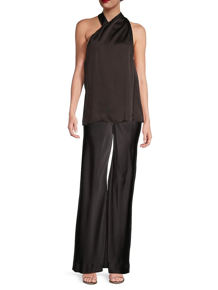 Nonchalance Wide-Leg Silk Pants