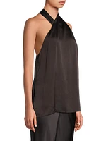 Nonchalance Asymmetric Silk Top