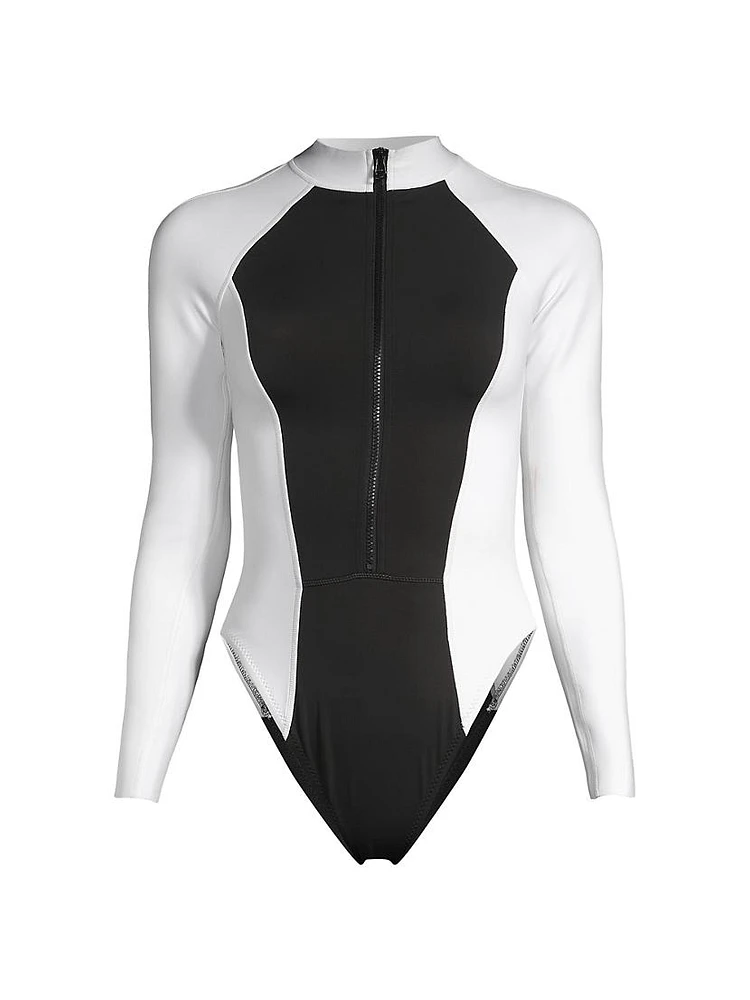 Cici Long-Sleeve One-Piece Surf Suit