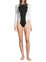 Cici Long-Sleeve One-Piece Surf Suit