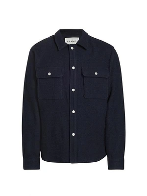 Textured Cotton-Wool Overshirt