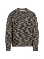 Textured Tweed Crewneck Sweater