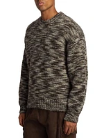 Textured Tweed Crewneck Sweater