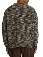 Textured Tweed Crewneck Sweater