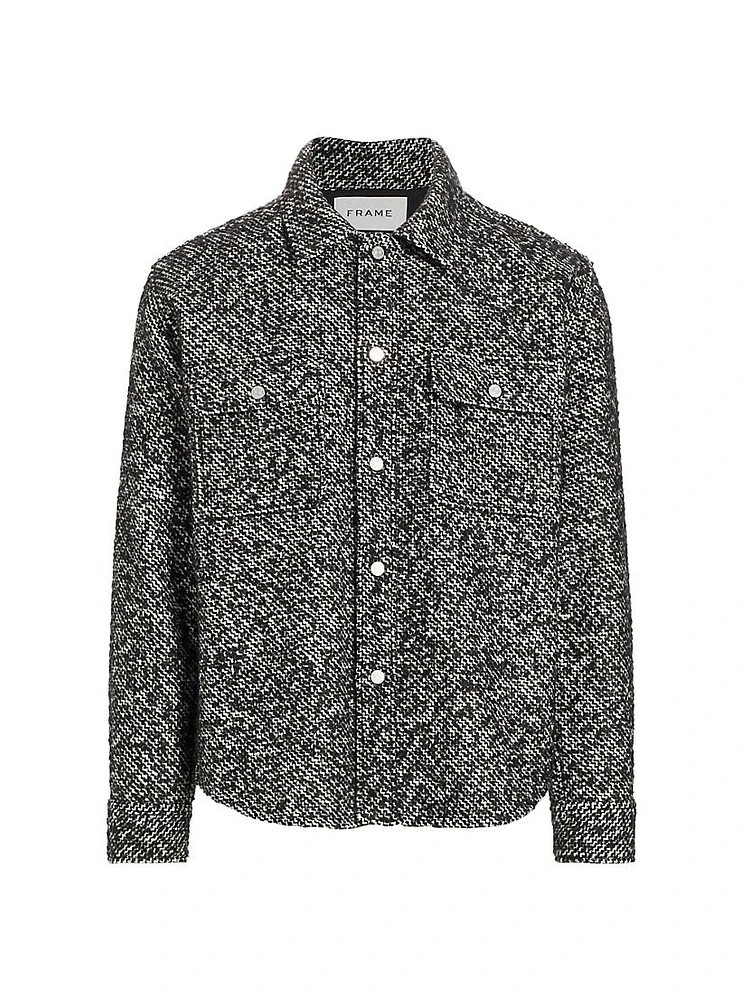 Textured Wool-Blend Overshirt