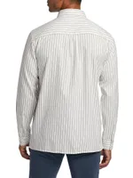 Classic Stripe Button-Front Shirt