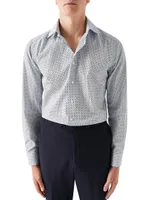 Slim-Fit Micro Geometric Shirt