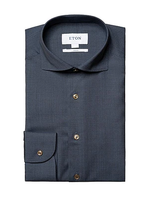 Slim-Fit Houndstooth Merino Shirt