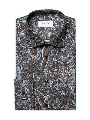 Contemporary Fit Paisley Shirt