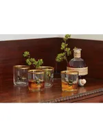 The Bees' Knees 4-Piece Double Old Fashion Glasses Set