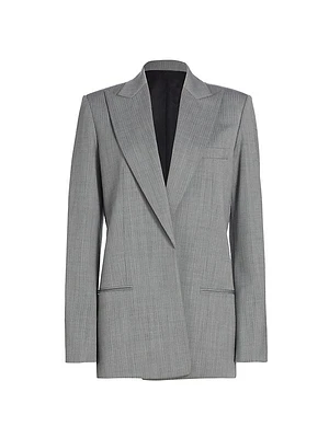 Wool-Blend Tailored Blazer